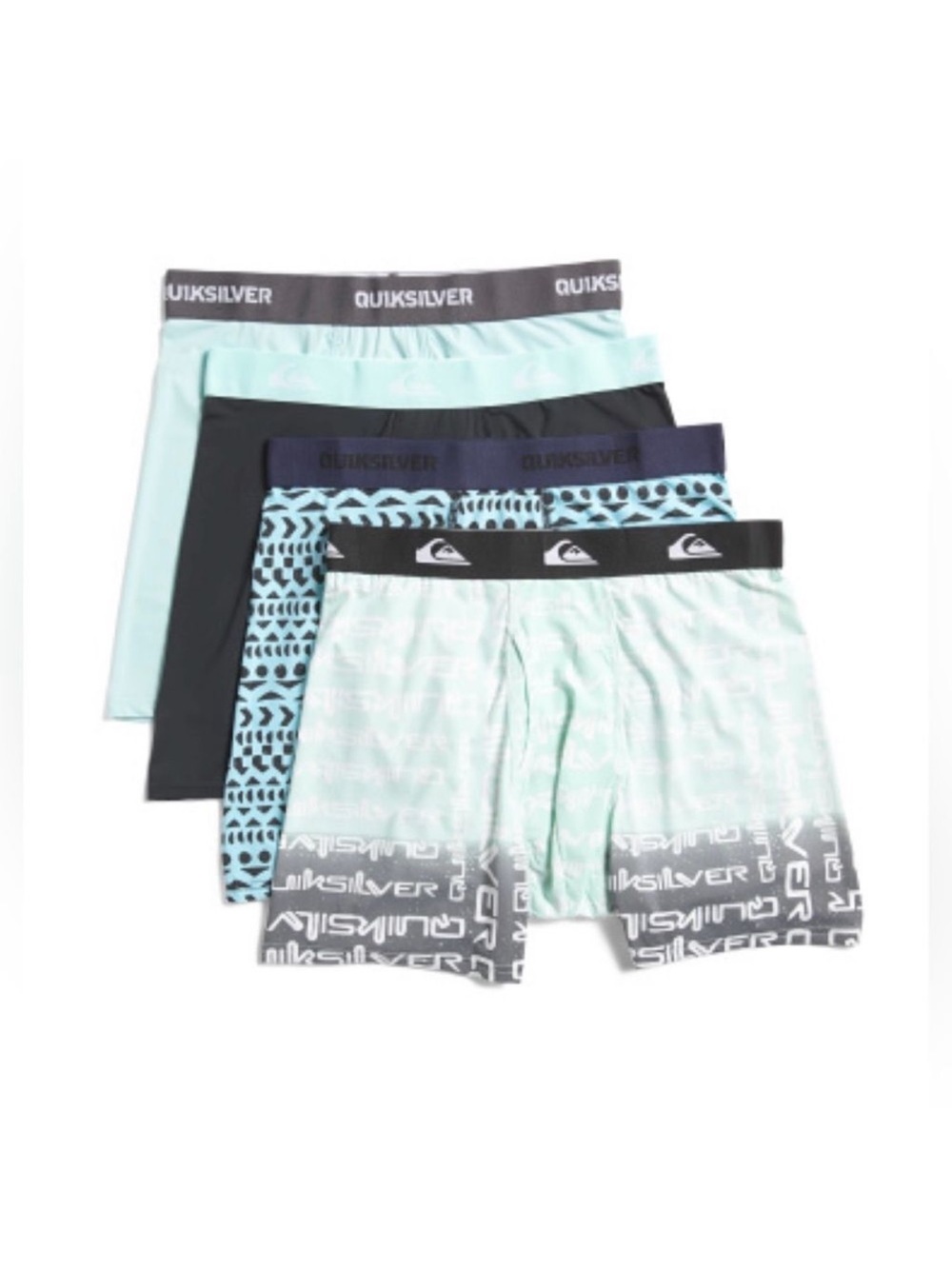 Quicksilver Multi S Multi Performance Nylon Fly Front Boxer Briefs Pack of 4